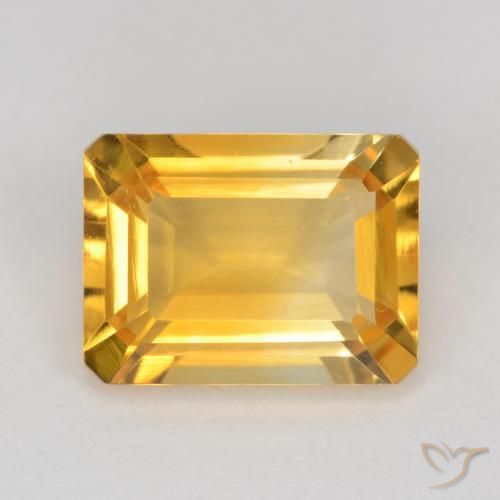 1.47ct 天然 中金 黄水晶, 祖母绿式切割, VS