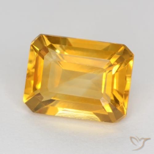 1.57克拉天然黄水晶，八边形，VS