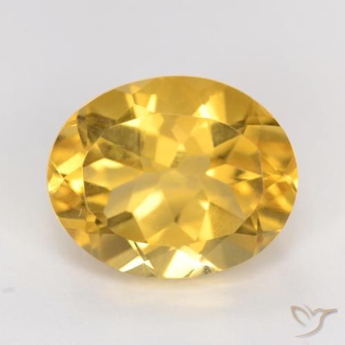 3.42ct 天然 中金 黄水晶, 椭圆形, VS