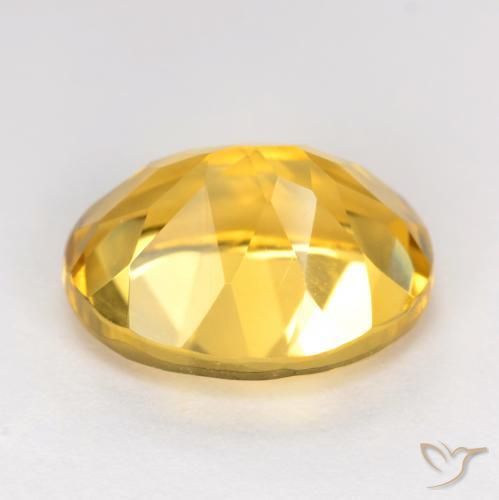 3.42克拉天然黄水晶，椭圆形，VS
