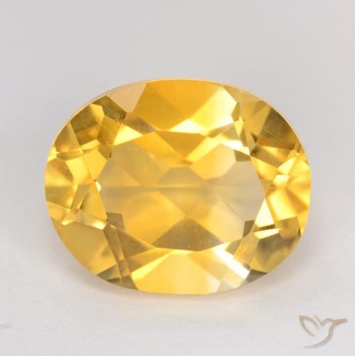 3.49ct 天然 中金 黄水晶, 椭圆形, VVS-VS