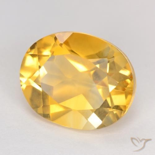 3.49克拉天然黄水晶，椭圆形，VVS-VS