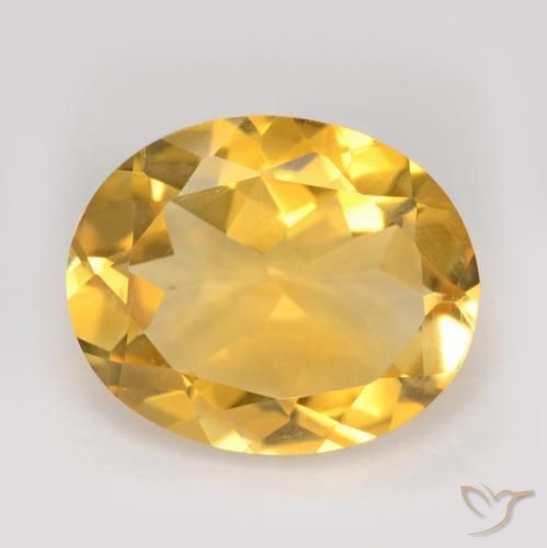 2.94ct 天然 金色 黄水晶, 椭圆形, VS