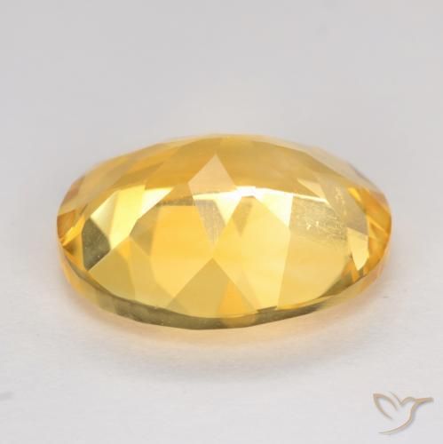 2.94克拉天然黄水晶，椭圆形，VS