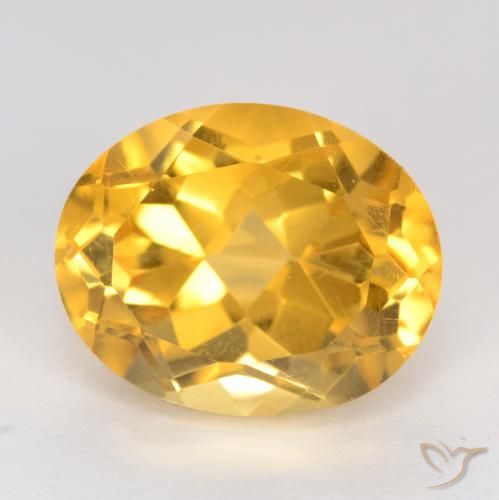 3.93ct 天然 中金 黄水晶, 椭圆形, VVS-VS