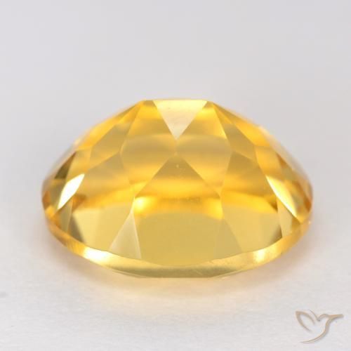 3.93克拉天然黄水晶，椭圆形，VVS-VS