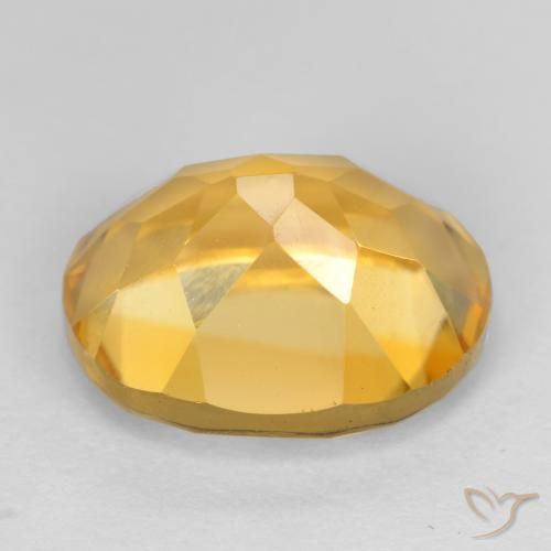 3.85克拉天然黄水晶，椭圆形，VS