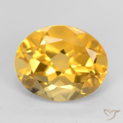 3.40ct 天然 亮金 黄水晶, 椭圆形, VVS-VS