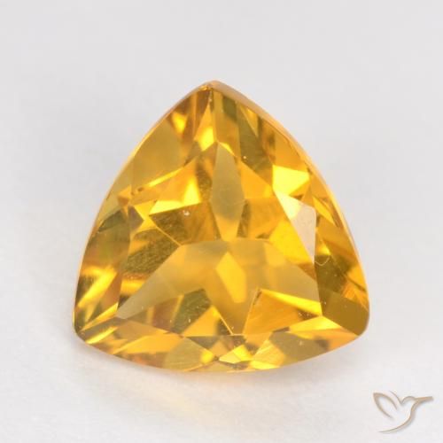 1.13克拉天然黄水晶，胖三角形，VS