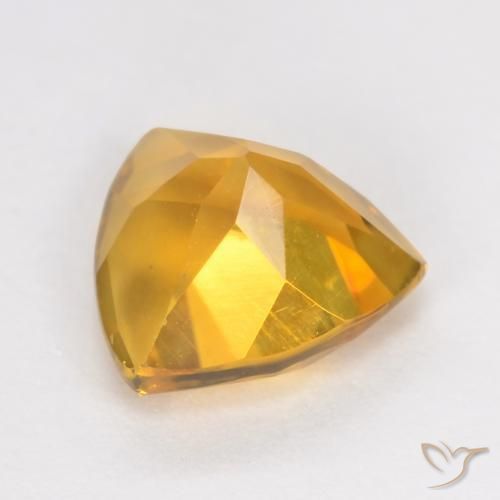 1.13克拉天然黄水晶，胖三角形，VS