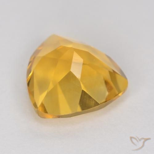 1.10克拉天然黄水晶，胖三角形，VS