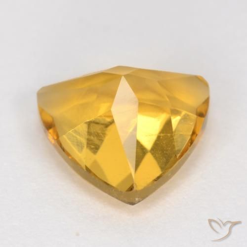1.06克拉天然黄水晶，胖三角形，VS