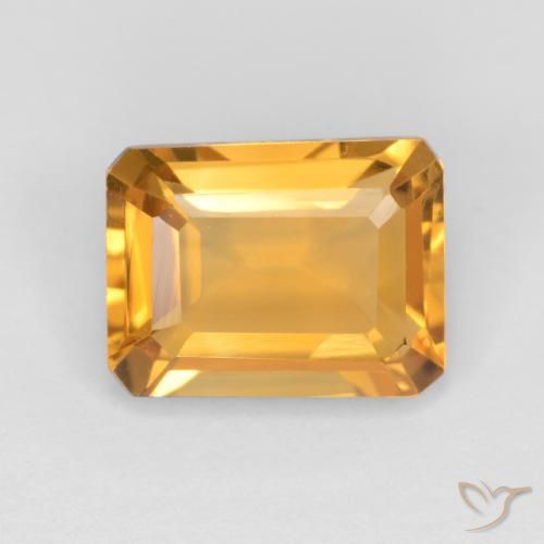 1.43ct 天然 深金色 黄水晶, 祖母绿式切割, VVS-VS