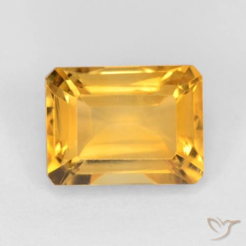 1.72ct 天然 深金色 黄水晶, 祖母绿式切割, VVS-VS