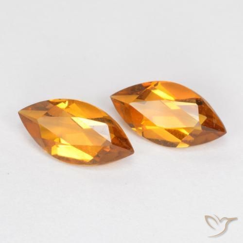 0.94克拉天然黄水晶，榄尖形，VS