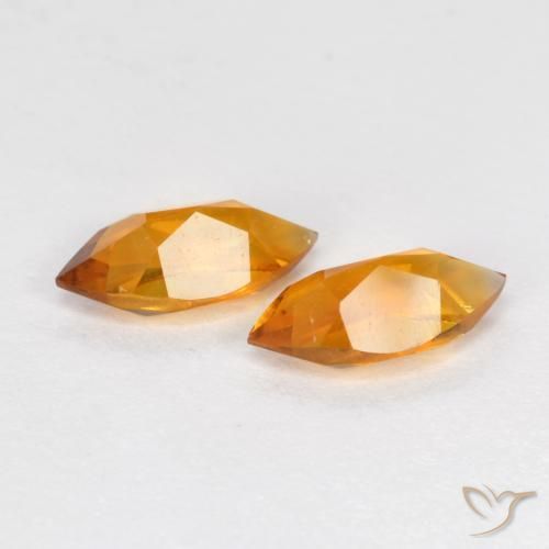 0.94克拉天然黄水晶，榄尖形，VS