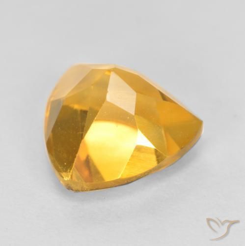 1.29克拉天然黄水晶，胖三角形，VS