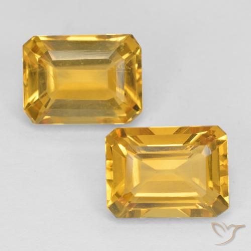 3.16ctw 天然 金色 黄水晶, 祖母绿式切割, VVS-VS