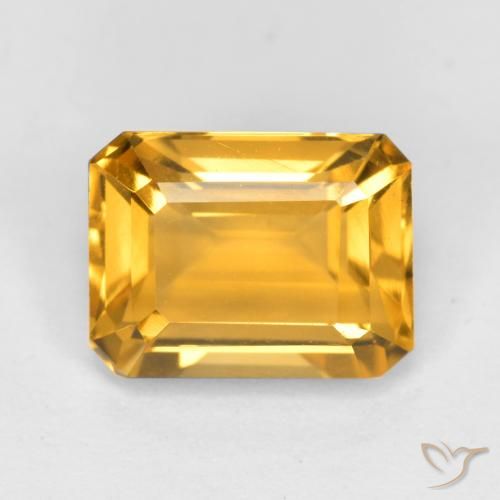 1.73ct 天然 中金 黄水晶, 祖母绿式切割, VS