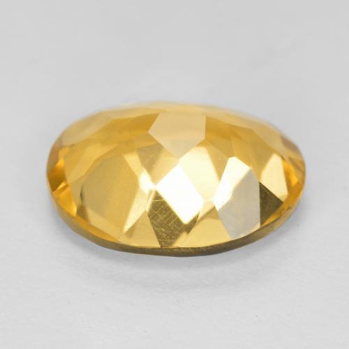 3.01克拉天然金色黄水晶，椭圆形切割，11.3×9毫米，VS