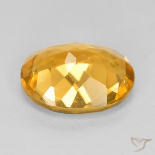 3.17克拉天然黄水晶，椭圆形，VS