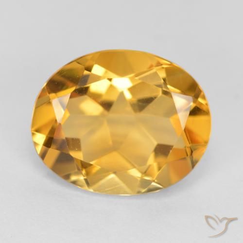 3.09ct 天然 深金色 黄水晶, 椭圆形, VS