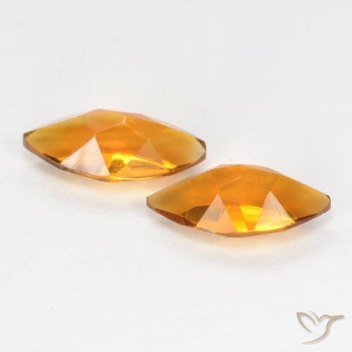 0.95克拉天然黄水晶，榄尖形，VS