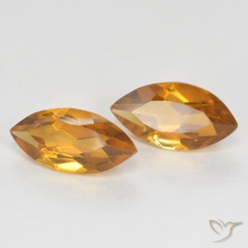 1.18克拉天然黄水晶，榄尖形，VS