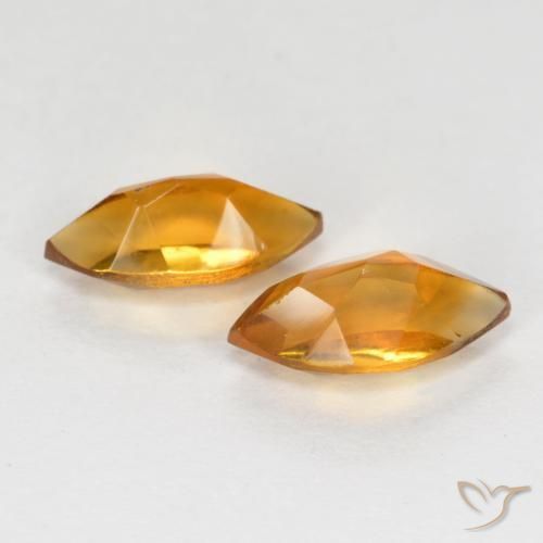 1.18克拉天然黄水晶，榄尖形，VS