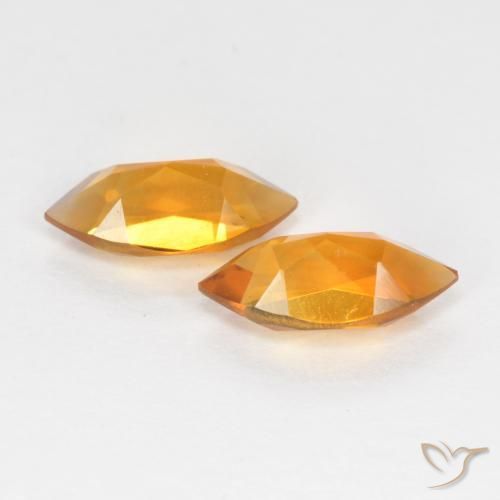 1.01克拉天然黄水晶，榄尖形，VS