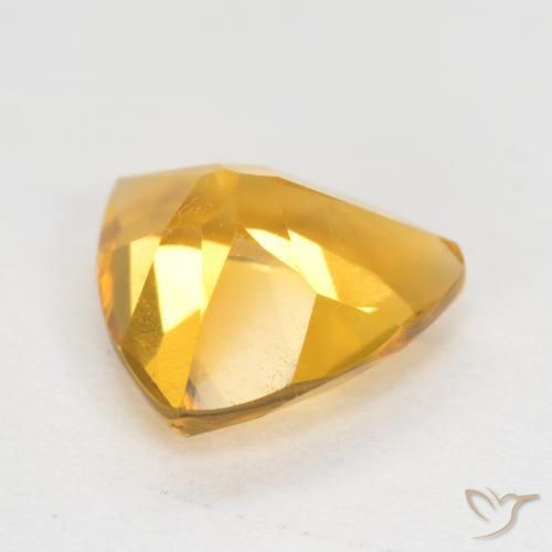 0.92克拉天然黄水晶，胖三角形，VS