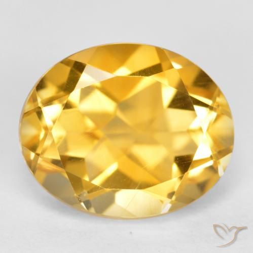 3.71ct 天然 中金 黄水晶, 椭圆形, VS