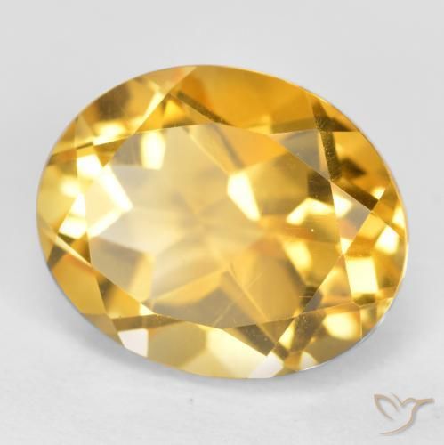3.71克拉天然黄水晶，椭圆形，VS