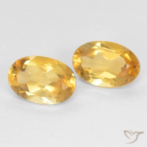 0.85克拉天然黄水晶，椭圆形，VS