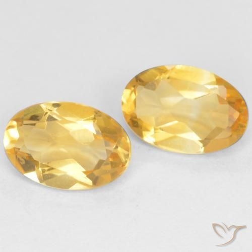 0.79克拉天然黄水晶，椭圆形，VS
