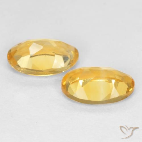 0.79克拉天然黄水晶，椭圆形，VS