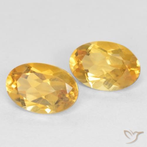 0.78克拉天然黄水晶，椭圆形，VS
