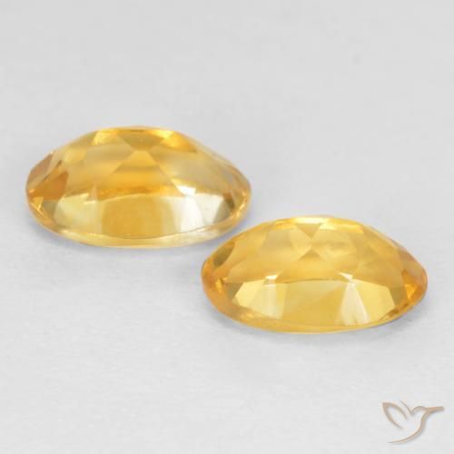 0.78克拉天然黄水晶，椭圆形，VS