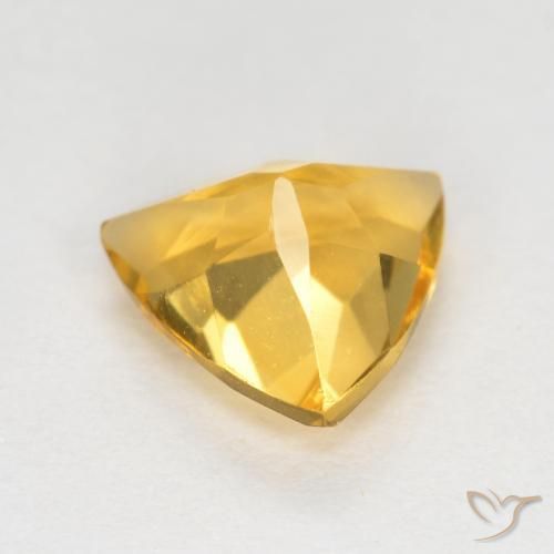 0.94克拉天然黄水晶，胖三角形，VS