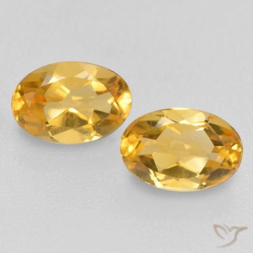 0.83ctw 天然 中金 黄水晶, 椭圆形, VVS-VS