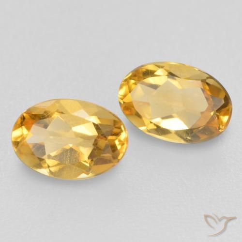 0.83克拉天然黄水晶，椭圆形，VVS-VS
