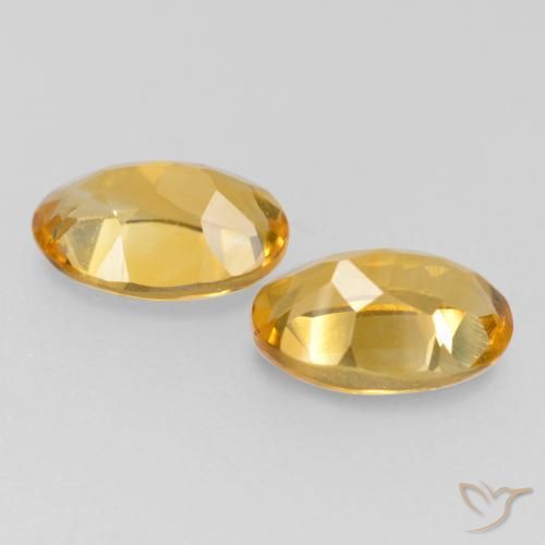 0.83克拉天然黄水晶，椭圆形，VVS-VS