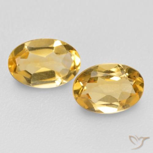 0.73ctw 天然 中金 黄水晶, 椭圆形, VVS-VS