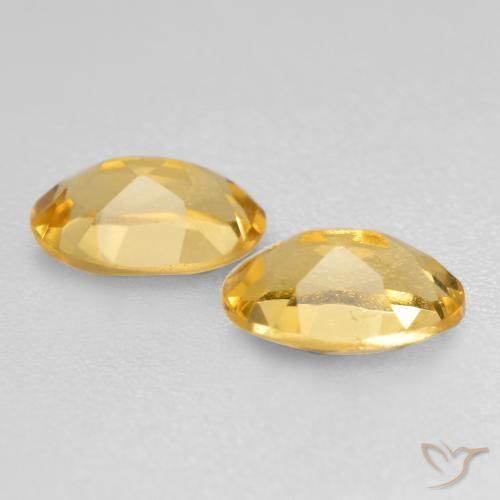 0.80克拉天然黄水晶，椭圆形，VS