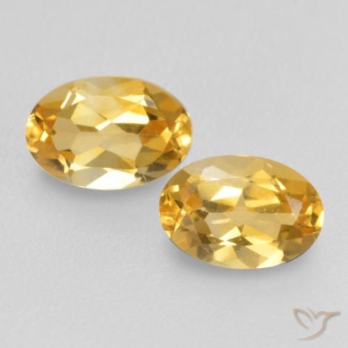 0.83ctw 天然 金橙色 黄水晶, 椭圆形, VVS-VS