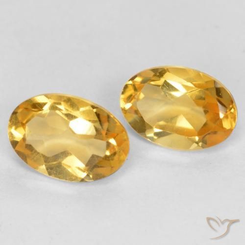 0.75克拉天然黄水晶，椭圆形，VS