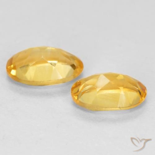 0.75克拉天然黄水晶，椭圆形，VS