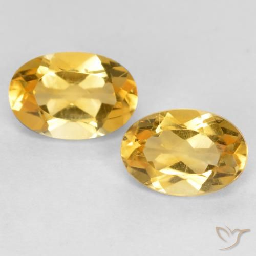 0.83ctw 天然 金橙色 黄水晶, 椭圆形, VS