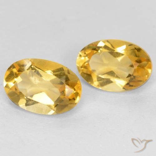 0.83克拉天然黄水晶，椭圆形，VS