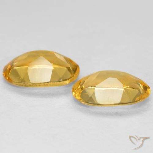 0.74克拉天然黄水晶，椭圆形，VS